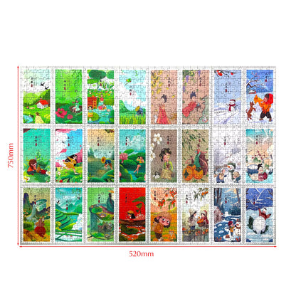 Advent Calendar 2024 Adult and Kids Christmas Jigsaw Puzzles 24 Boxes