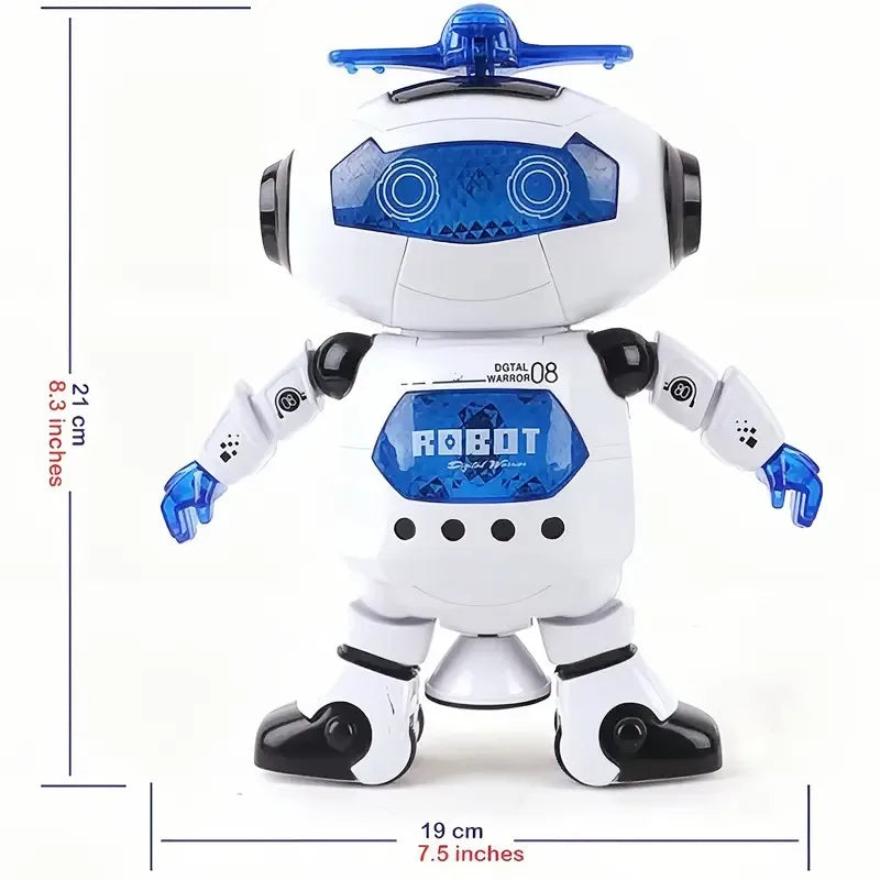 Kids Robot Rotating Dance Toys with Music LED Light Electronic Walking Toys for Boys Girls Birthday Christmas Gift