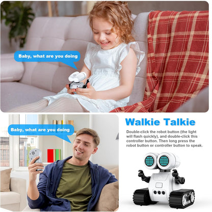 Robot Toys for 3 Years Old Boys Girls- Robots with Walkie-Talkie Function, Gesture Sensing, Flexible Head & Arms, Programming Motion, Dance Moves, Music, and Shining LED Eyes, Kids Toys Gifts