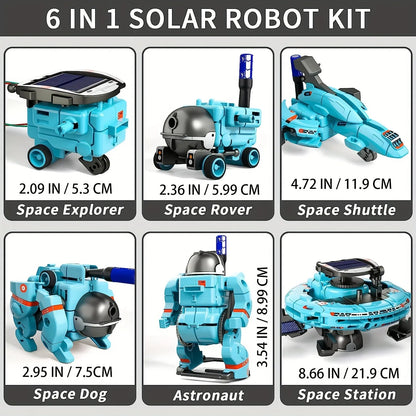 6-In-1 STEM Solar Robot Kit Toys Gifts for Kids Educational Building Science Experiment Set Birthday for Kids Boys Girls