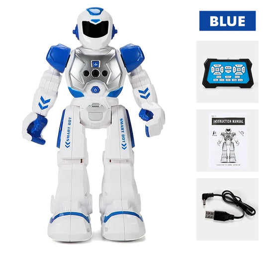 Mechanical Combat Police Early Education Intelligent Robot Electric Singing Infrared Sensor Children'S Remote Control Toys
