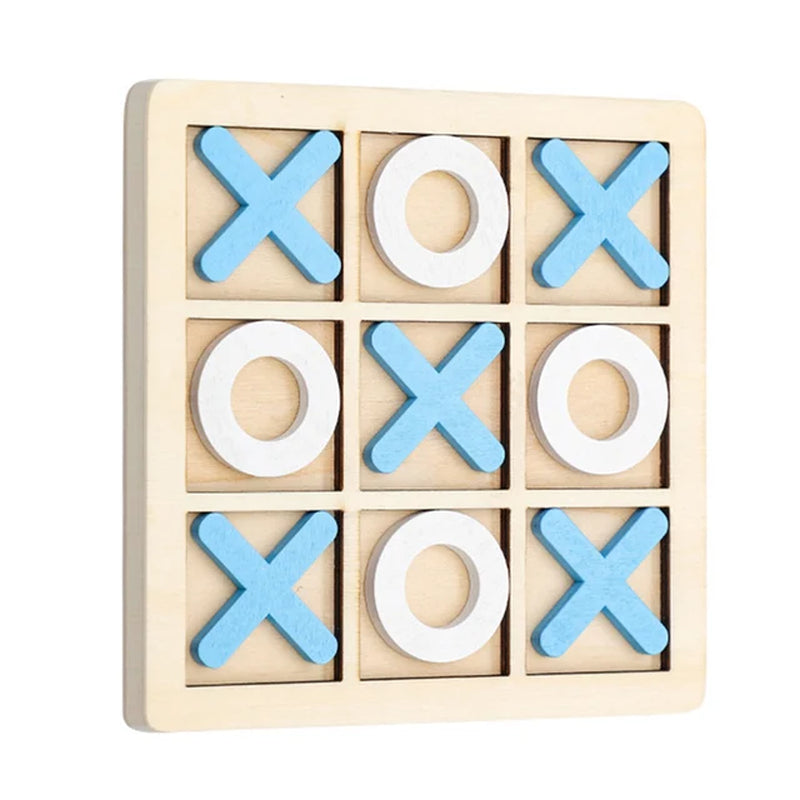 Tic Tac Toe Game Early Educational Toy Wooden Board Game Desk Decoration Classic Board Game Practice Hand Eye Coordination