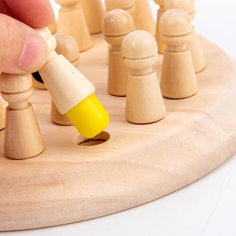 Wooden Memory Matchstick Chess Game, Educational Intelligent Logic Game Toy, Parent-Child Interaction Toy, Gifts for Children