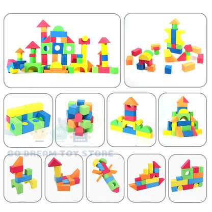 46PCS Soft EVA Building Blocks Educational Toys for Children Large Size Colorful Stackable Stem Preschool Toy Boy Girl Gifts